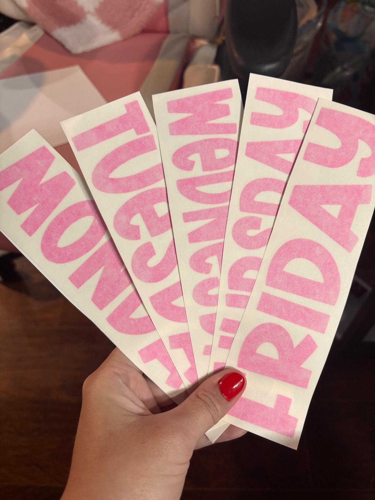 Monday to Friday vinyl decal