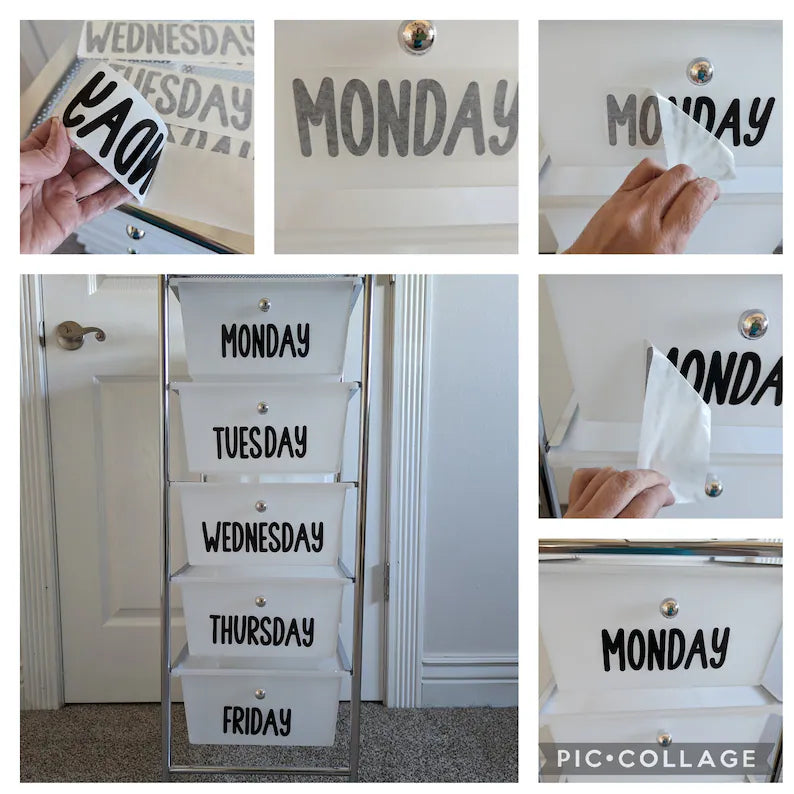 Monday to Friday vinyl decal