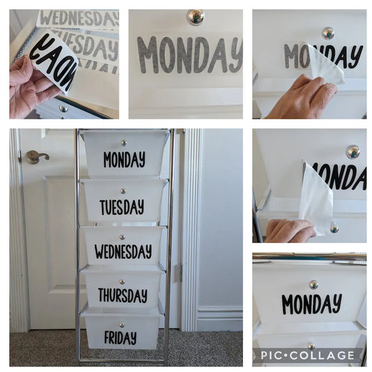 Monday to Friday vinyl decal