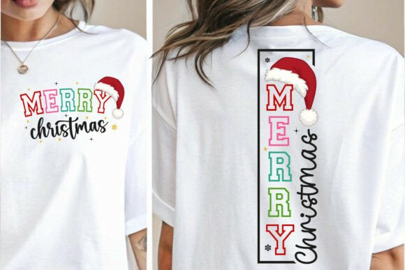 Merry Christmas set of 2 dtf transfer