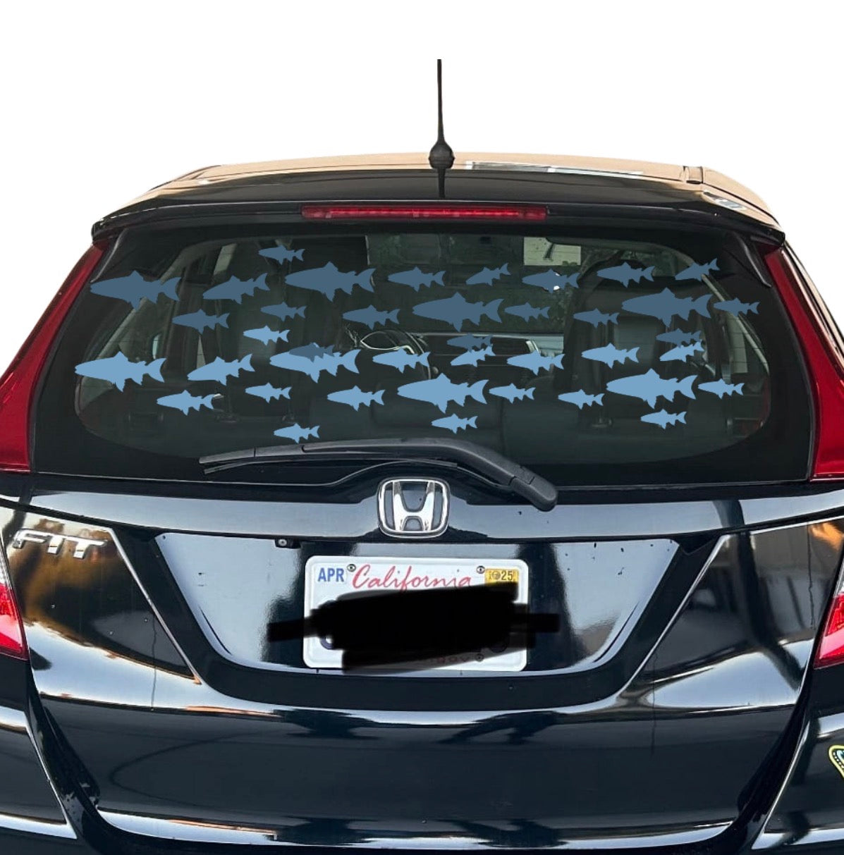 Swimming sharks car window decal