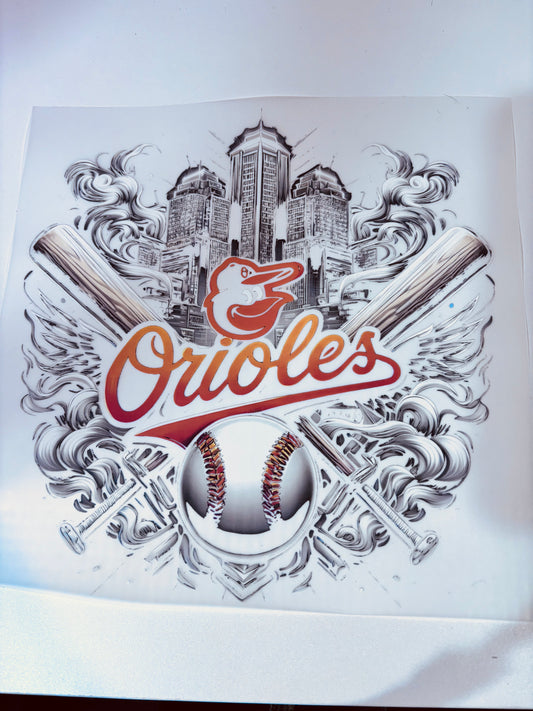 Orioles baseball DTF transfer