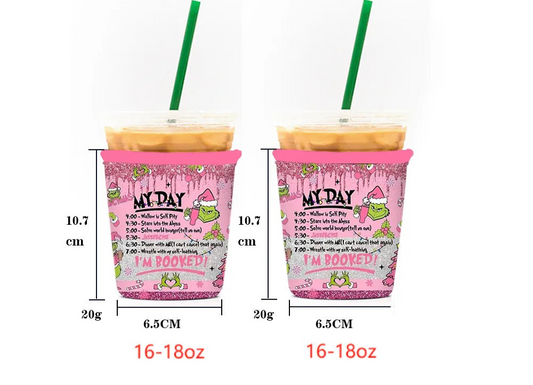 Grinch my day Reusable cup sleeve