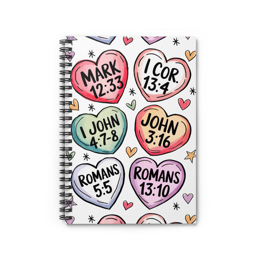 Bible verse valentine heart Spiral Notebook - Ruled Line