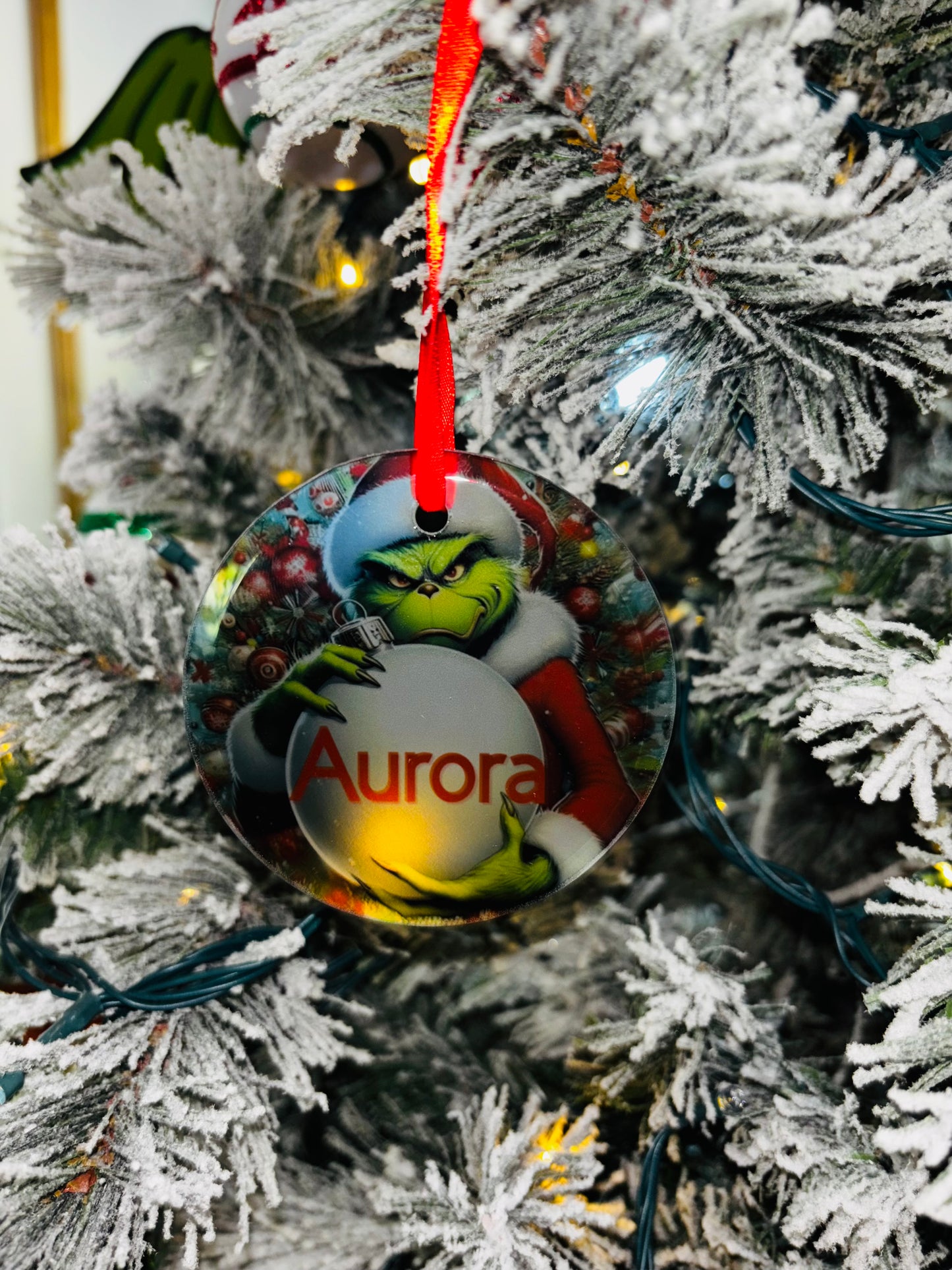 Custom grinch ornament