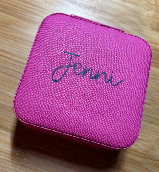 Personalized travel jewelry boxes
