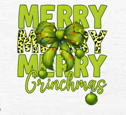 Merry grincmas DTF transfer