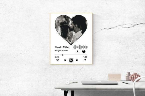 Custom music with personalized photo with frame