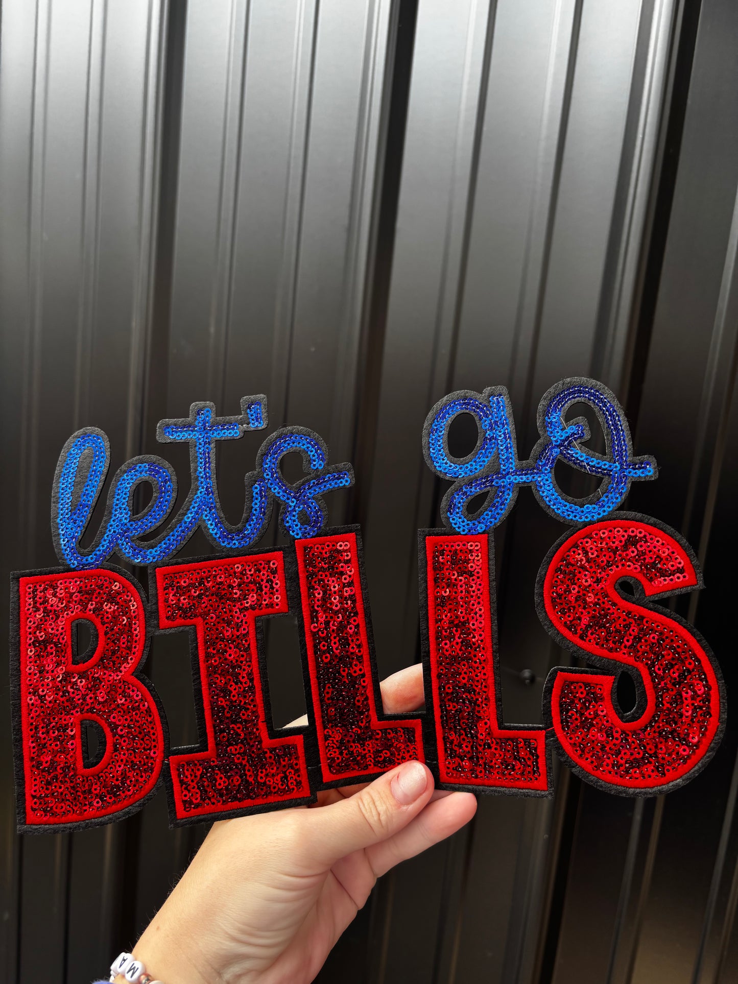 Let’s go Bills Sequins embroidered iron on patch