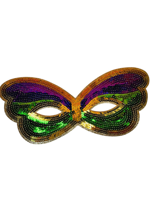 Marti gras mask iron on patch