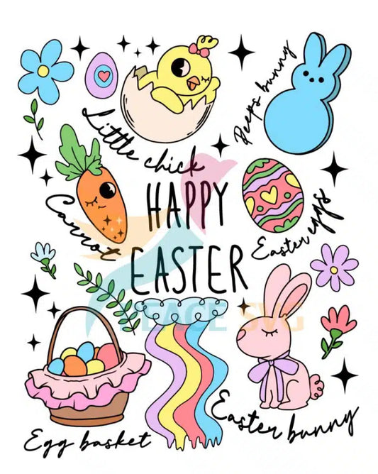 Happy Easter DTF transfer