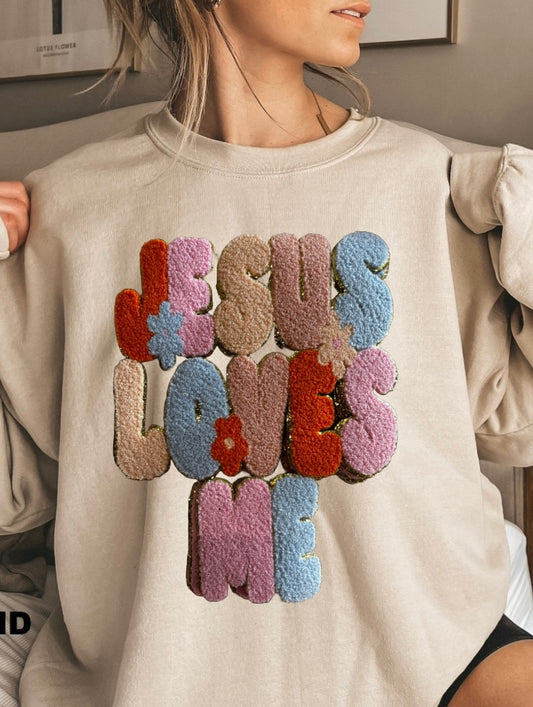 Jesus loves me crewneck sweatshirt