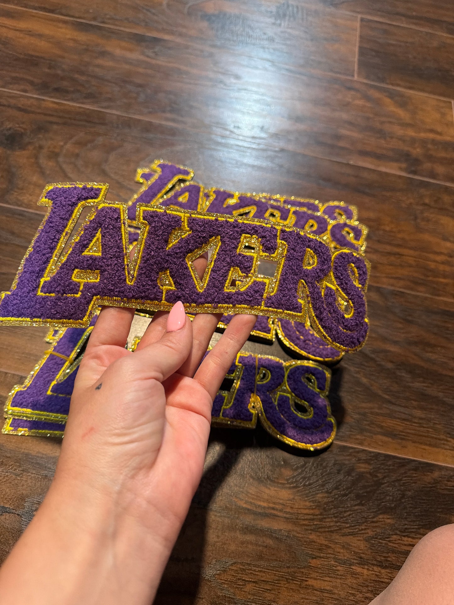 Lakers iron on patch