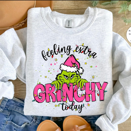 Feeling extra grinchy today crewneck sweatshirt