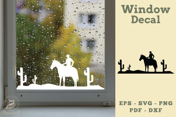 Cowboy waterproof decal