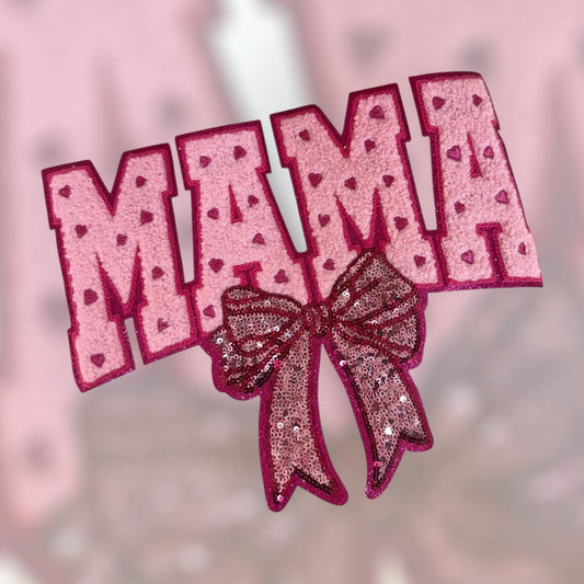 Mama sequins chenille iron on patch- match with our mini patch