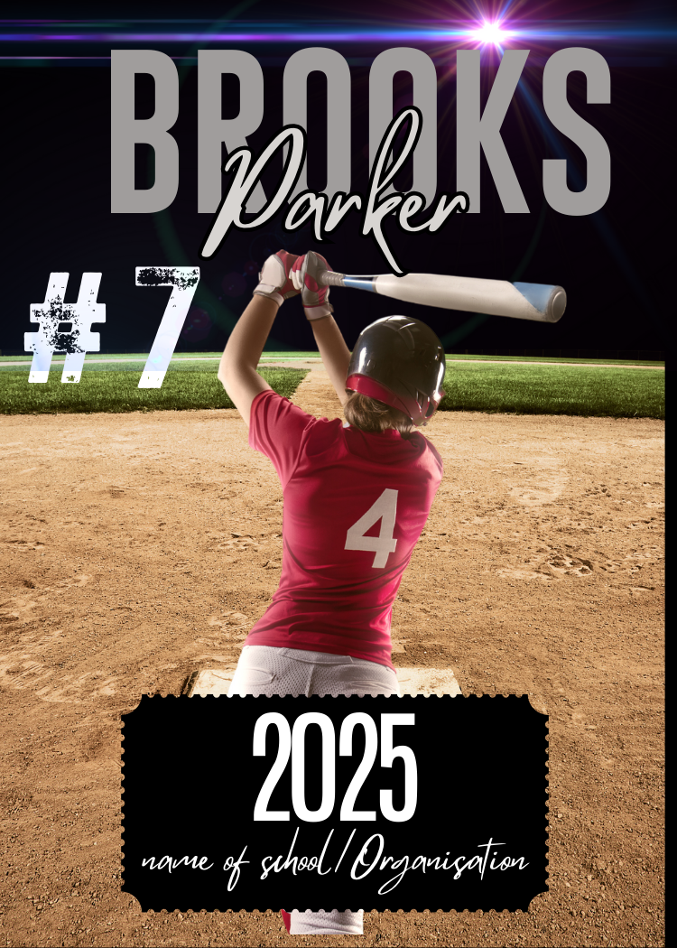 Double sided Custom baseball cards for any sport - your kids will love these