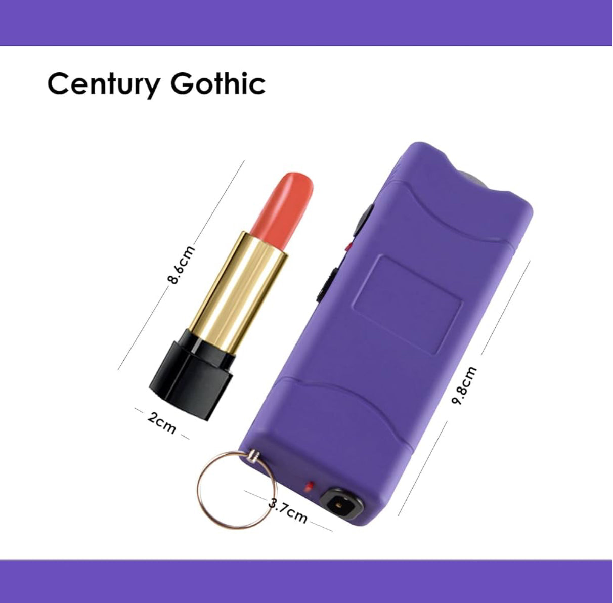 Mini Stungun Flashlight Less Lethal Tazor Keychain USB Recharge