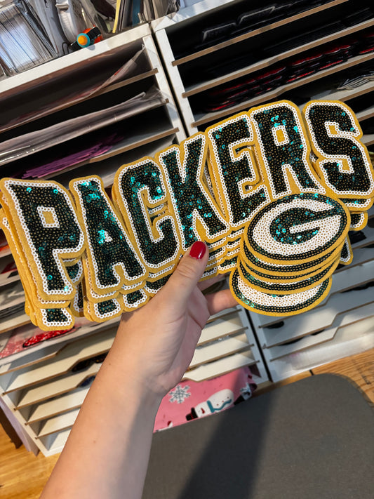 Packers Sequins embroidered iron on patch