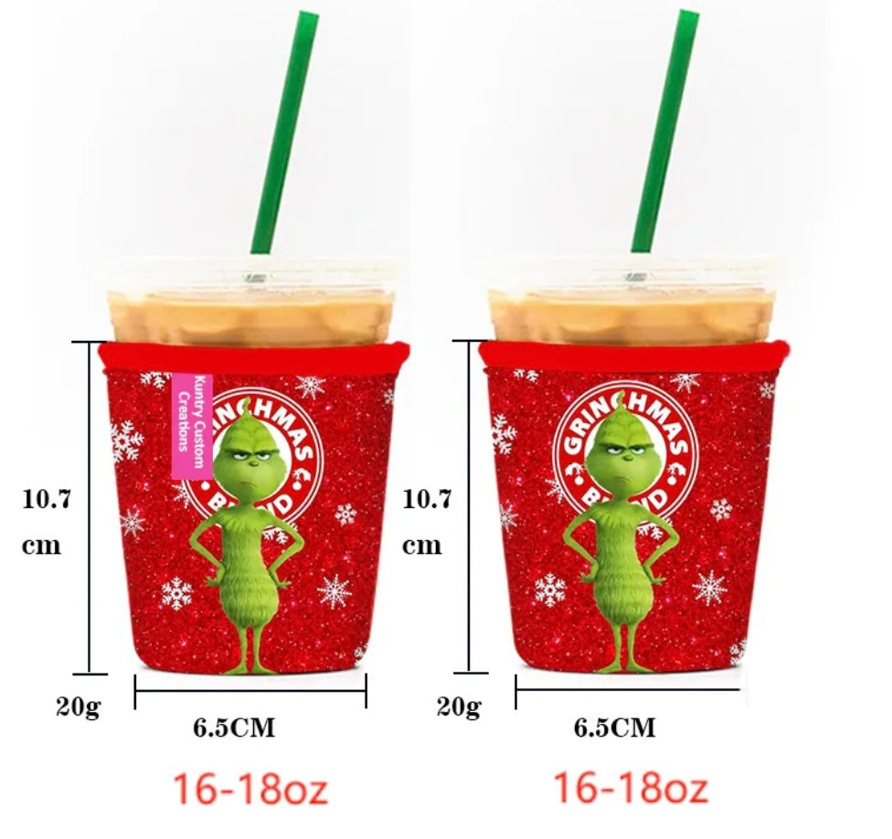 Grinchmas blend Reusable cup sleeve