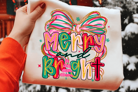 Merry and bright tshirt or crewneck