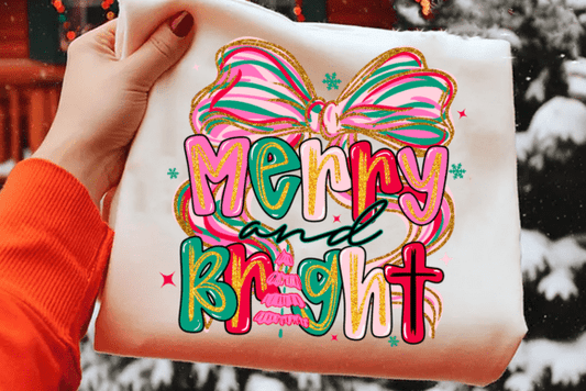 Merry and bright tshirt or crewneck