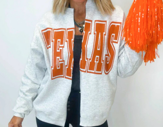 Texas state crewneck cardigan