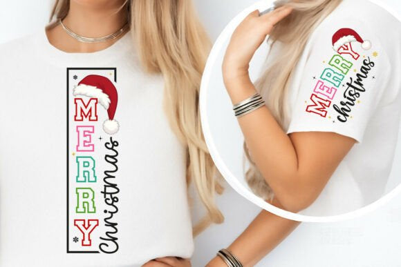 Merry Christmas set of 2 dtf transfer