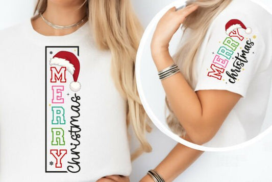 Merry Christmas set of 2 dtf transfer