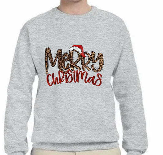Merry Christmas leopard print