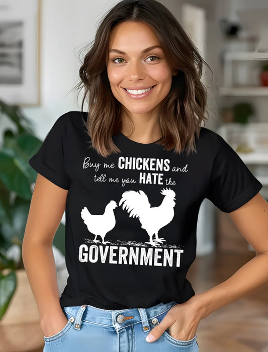 Screen print transfer -chicken and government