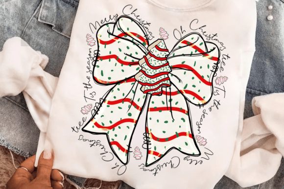 Christmas cookie bow shirt or crewneck