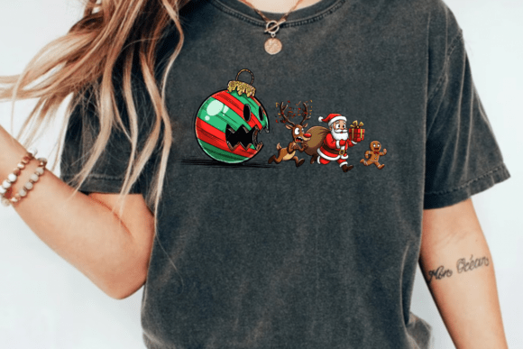 Funny Christmas Ornament Monster DTF transfer