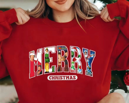 Merry Christmas 90s movie sweatshirt