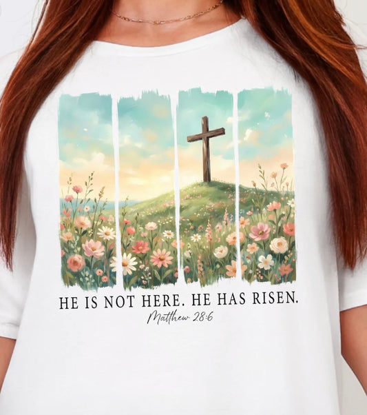 He is not here. He has risen