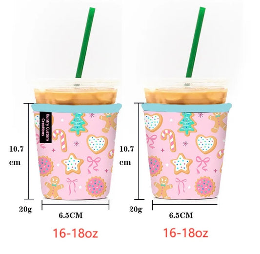 Christmas cookies Reusable cup sleeve
