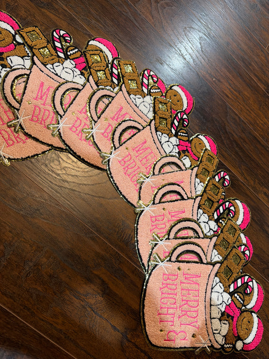 Ginger break cookie merry and bright iron on patch