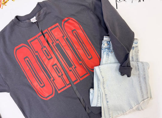 Ohio state crewneck cardigan
