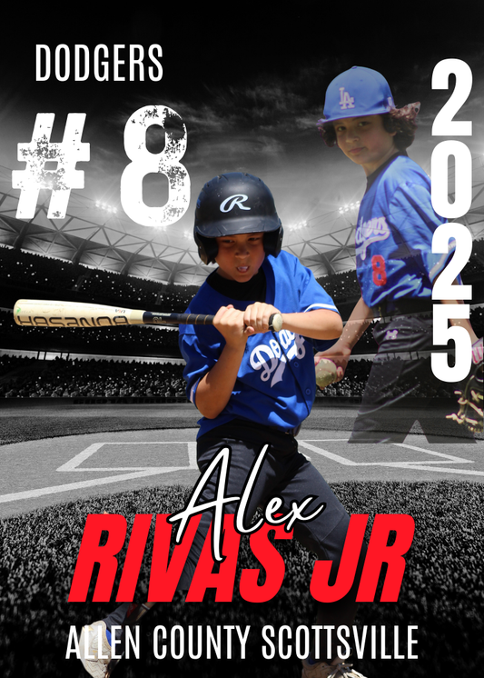 Double sided Custom baseball cards for any sport - your kids will love these