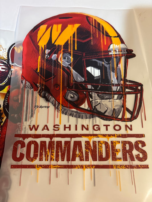 Commanders 2 large DTF 10x10