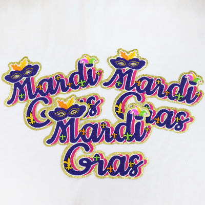 Marti gras iron on patch