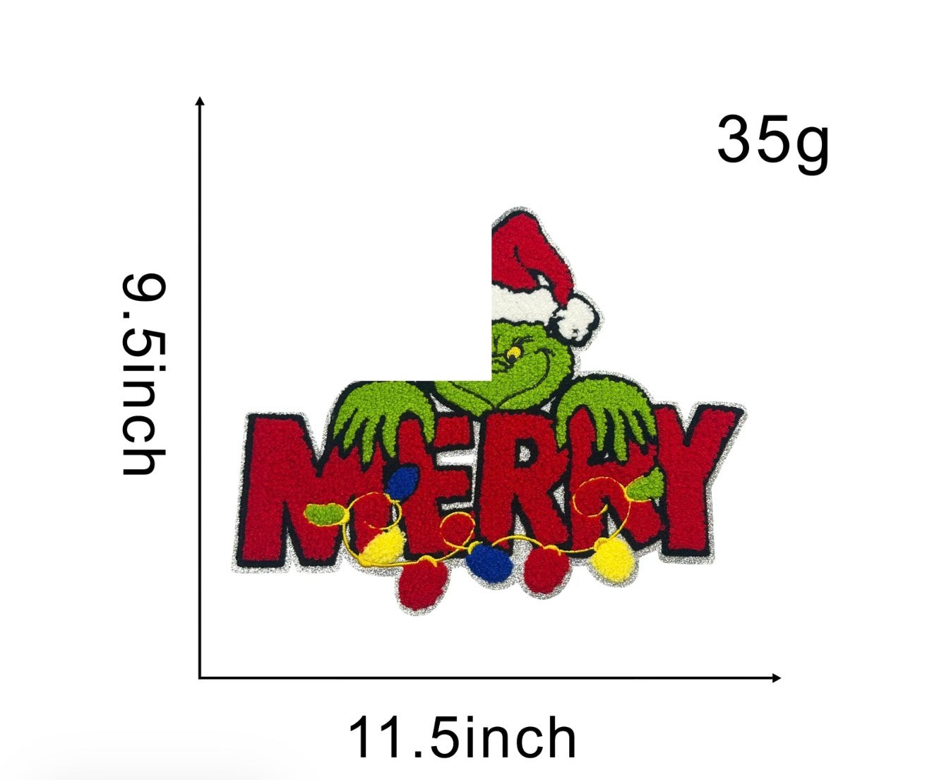 Merry grinch theme Iron on patch