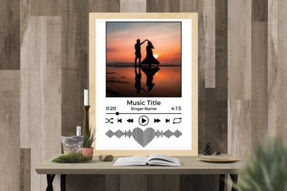 Custom music with personalized photo with frame