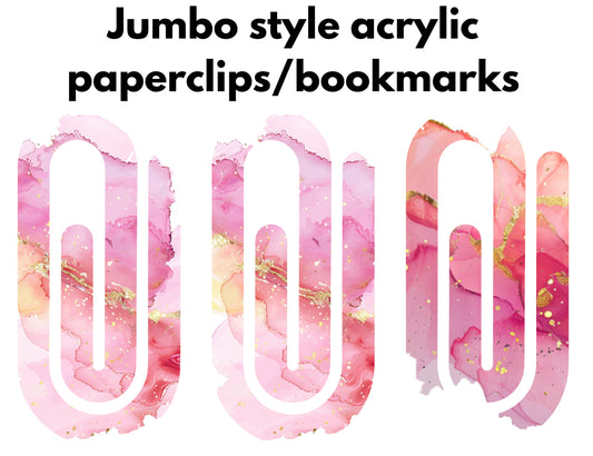 Galaxy acrylic paperclip/bookmark - can customize