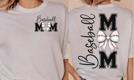 Baseball Mom Coquette Bow png file