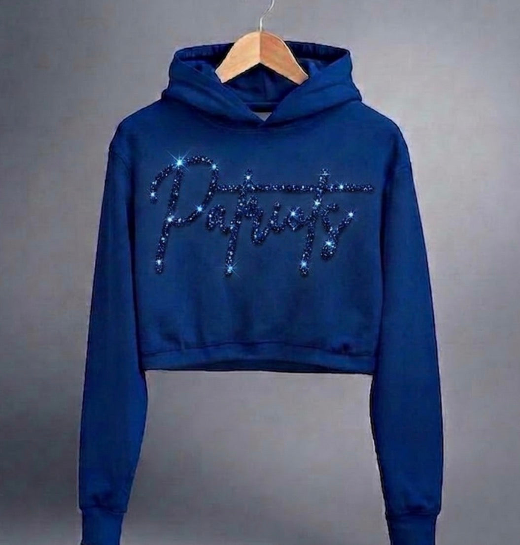 Patriots glitter writing available