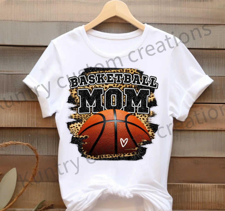 Basketball mom sublimation transfer