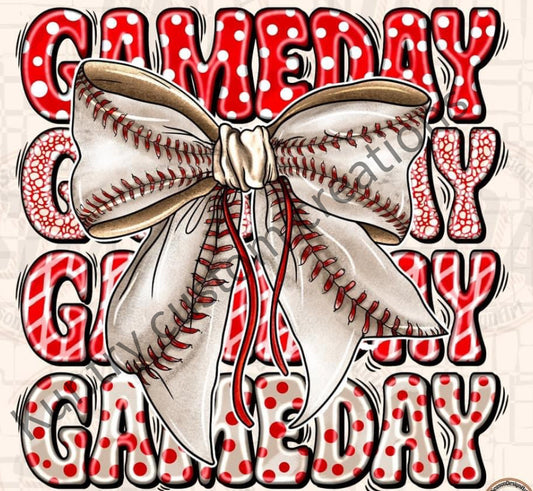 Baseball Game day sublimation transfer
