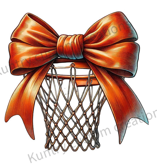 Basketball bow hoop sublimation transfer