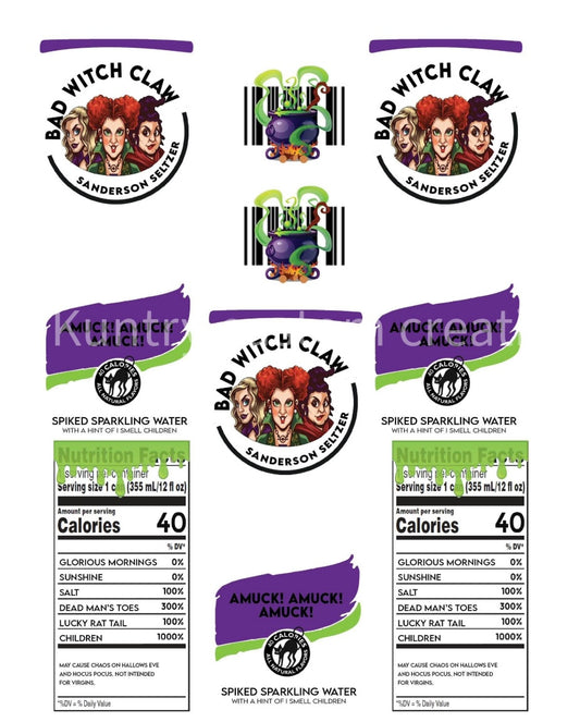 Claw witch sublimation transfer